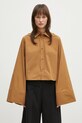 MM6 Maison Margiela camasa din bumbac lung maro S52DT0044