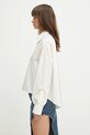 Хлопковая рубашка MM6 Maison Margiela S52DT0042 бежевый SS25
