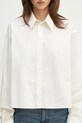 Хлопковая рубашка MM6 Maison Margiela S52DT0042 бежевый