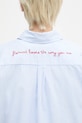 Bavlnená košeľa Fiorucci Striped Embroidered Drawstring Shirt W02SPTLO170CO01BL02 modrá