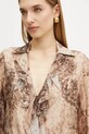 Bluza s dodatkom svile Guess SOAVE bež W5RH55.WE550