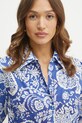Памучна риза Luisa Spagnoli виолетов 541847