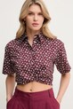 Marella koszula bawełniana MOCA bordowy 2513111042
