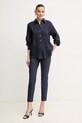 Marella cămașă de in IXIE 2513111084 bleumarin SS25