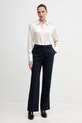 Sisley koszula jedwabna 5LZMLQ05E beżowy AW25