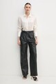 Шовкова сорочка Sisley 5LZMLQ05E бежевий SS25