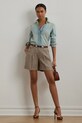 Ρούχα Βαμβακερό τζιν πουκάμισο Lauren Ralph Lauren 200963850 μπλε