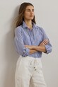 Памучна риза Lauren Ralph Lauren райе син 200970150