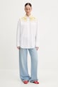 MSGM camicia in cotone 3842MDE23X.257315 bianco SS25