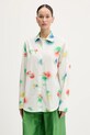 MSGM koszula bawełniana wzorzyste biały 3842MDE15X.257350