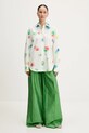 MSGM koszula bawełniana 3842MDE15X.257350 biały SS25