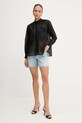 Pinko koszula z domieszką jedwabiu 105248.A2M7 czarny SS25