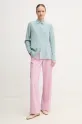 Svilena srajca Weekend Max Mara 2515111161600 turkizna SS25