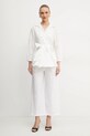 Μεταξωτό πουκάμισο Weekend Max Mara 2515111142600 λευκό SS25