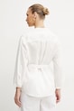 Odzież Weekend Max Mara koszula z domieszką jedwabiu 2515111142600 biały