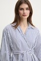 Weekend Max Mara camicia con aggiunta di seta blu 2515111142600
