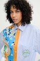 Bavlnená košeľa Moschino Jeans 0223.3725 modrá