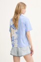 Ρούχα Βαμβακερό πουκάμισο Moschino Jeans 0210.3725 μπλε