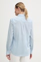 Odzież United Colors of Benetton koszula damska bawełniana 5WPQDQ0AX niebieski