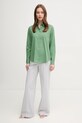 United Colors of Benetton cămașă din bumbac 5WPQDQ0AX verde SS25