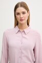 Odzież United Colors of Benetton koszula damska z wiskozy 5WPWDQ0B0 różowy