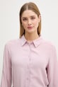 Odzież United Colors of Benetton koszula damska z wiskozy 5WPWDQ0B0 różowy