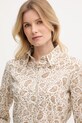 United Colors of Benetton cămașă de damă din bumbac bej 5Q6SDQ07O