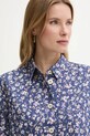 United Colors of Benetton cămașă din bumbac bleumarin 5Q6SDQ07O