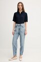 Πουκάμισο United Colors of Benetton 5WPWDQ0B1 σκούρο μπλε SS25