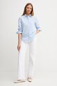 United Colors of Benetton cămașă din bumbac 59T7DQ0BH albastru AW25