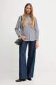 Pamučna košulja United Colors of Benetton 59T7DQ0BH mornarsko plava AW25