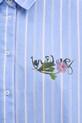 Desigual camicia in cotone DONT DO IT 25SWCW16 blu