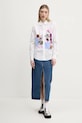 Desigual camicia in cotone FLOWERS MINNIE 25SWCW24 bianco SS25