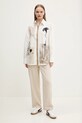 Хлопковая рубашка Desigual RECORTES LACROIX 25SWCW23 белый SS25