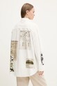 Одежда Хлопковая рубашка Desigual RECORTES LACROIX 25SWCW23 белый