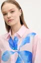 Bavlněná košile Desigual WATER FLOWE růžová 25SWCW22