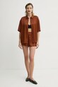 Рубашка American Vintage UNY06BE25 коричневый SS25
