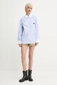 ZADIG&VOLTAIRE camasa din bumbac WWSH02165.428 albastru SS25