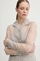 Hodvábna košeľa Remain sivá 5026062300