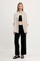 Superdry koszula lniana W4010463A.2PQ beżowy SS25