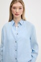 Сорочка з льону Superdry блакитний W4010463A.F5P