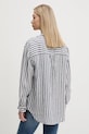 Odzież Superdry koszula lniana W4010463A.K55 granatowy