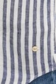 Ľanová košeľa Superdry W4010463A.K55 tmavomodrá