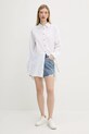 Superdry koszula bawełniana W4010470A.01C biały SS25