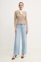 Calvin Klein koszula bawełniana K20K208224 beżowy SS25
