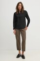 Риза с лен Calvin Klein K20K208321 черен SS25