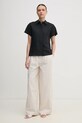 Calvin Klein koszula z domieszką lnu K20K208322 czarny SS25