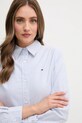 Bavlněná košile Tommy Hilfiger modrá WW0WW46111