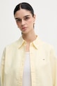 Bavlněná košile Tommy Hilfiger žlutá WW0WW46111