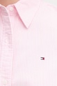 Βαμβακερό πουκάμισο Tommy Hilfiger WW0WW46111 ροζ